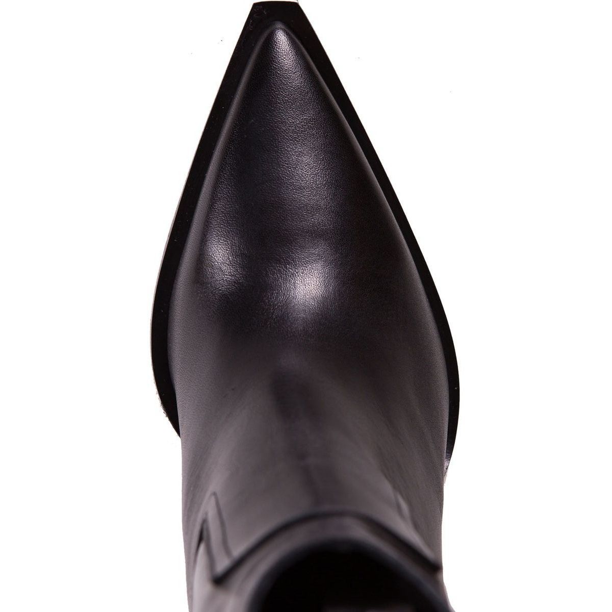 Кожаные ботильоны-казаки