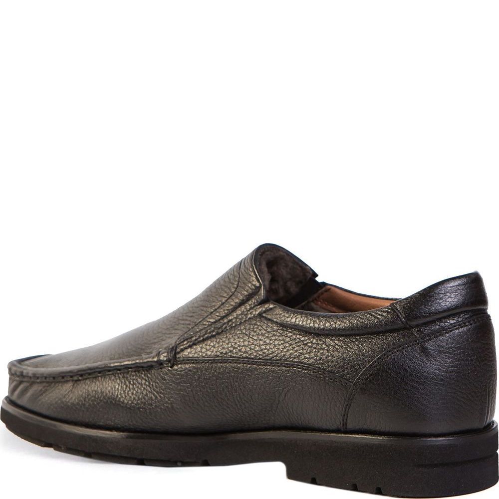Кожаные лоферы с мехом