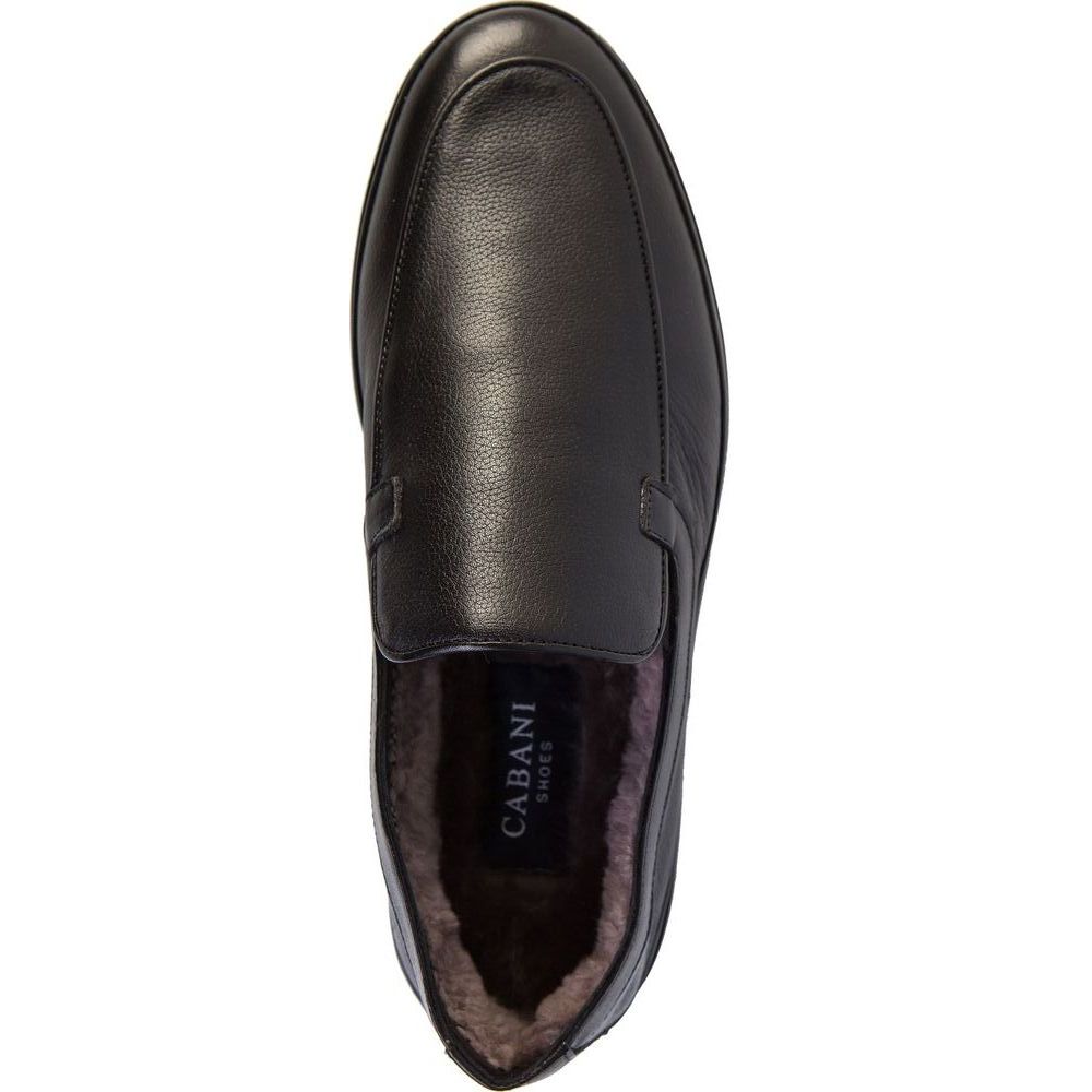 Кожаные туфли с мехом