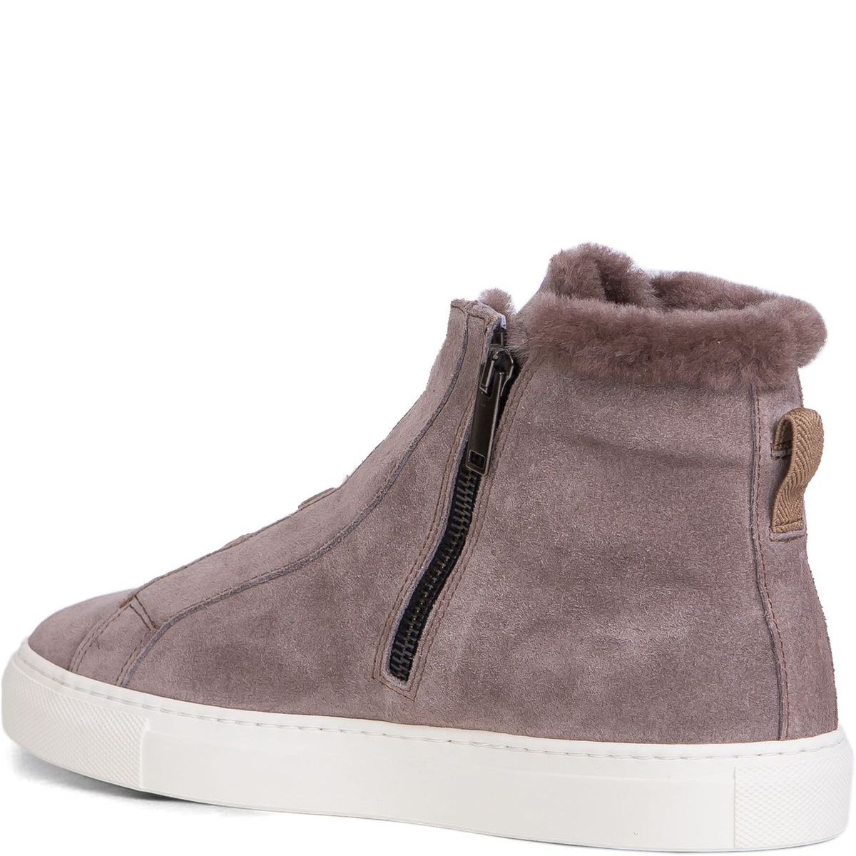 Замшевые кеды с мехом