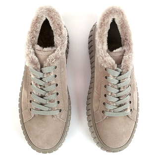 Замшевые кеды с мехом