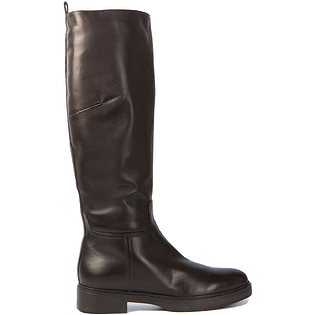 Кожаные сапоги с мехом
